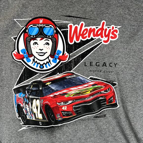 Nascar Legacy Noah Gragson Mens 2XL Wendy's Motor Club T Shirt #42‎ - Picture 5 of 9